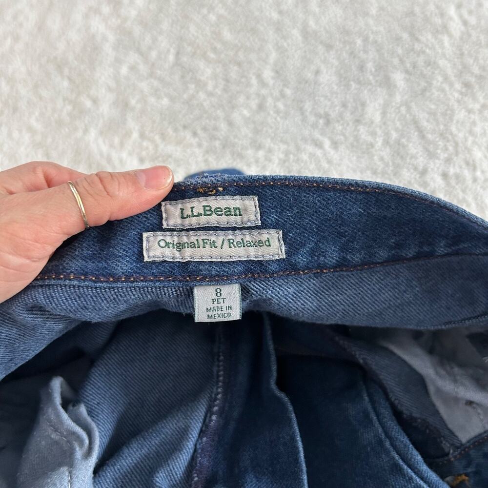 LL Bean Original Fit Women Sz 8P Denim Jeans Cotton Casual Cottage Soft Teacher - Picture 6 of 7
